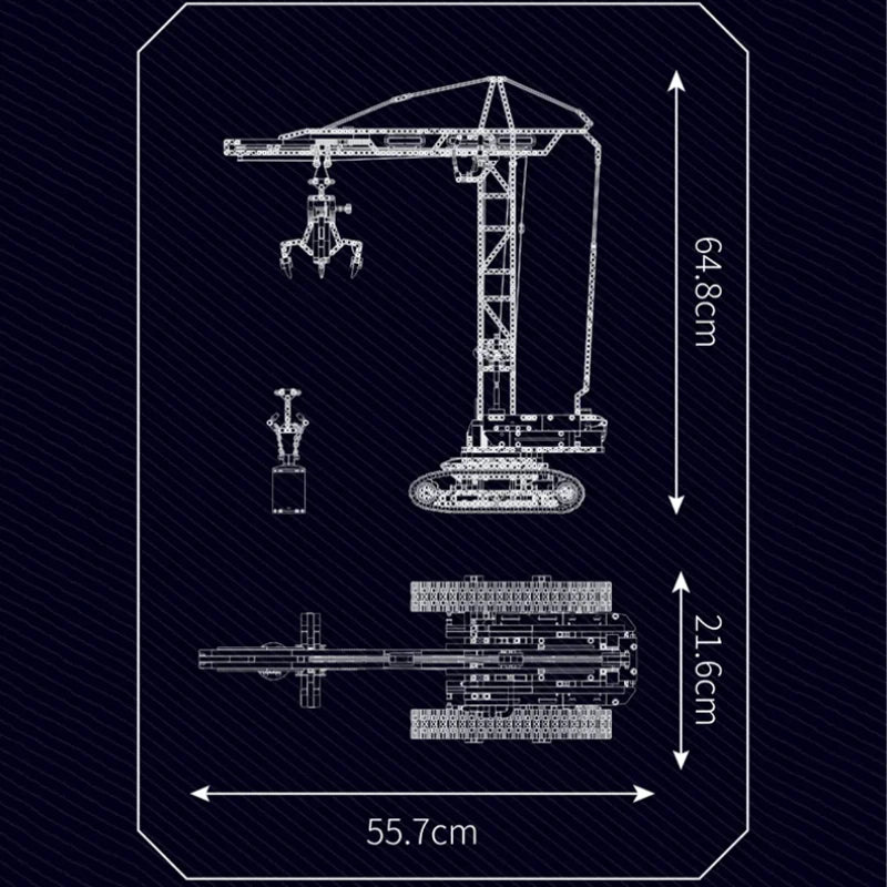 REMOTE CONTROLLED CITY BUILDING CRANE | 1730PCS